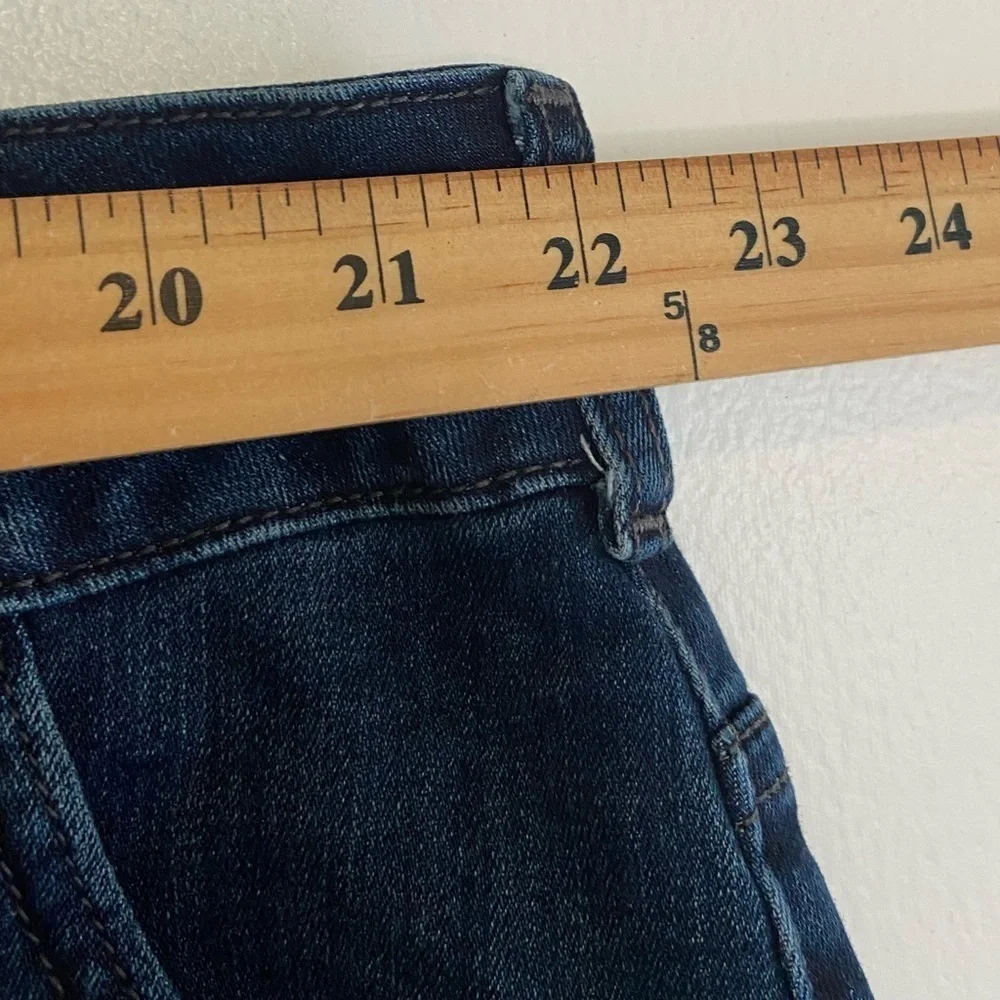 Lane Bryant Boot Cut Jeans Size 26 Cropped Raw Hem Mid Rise Stretch Color Blue - Picture 4 of 9